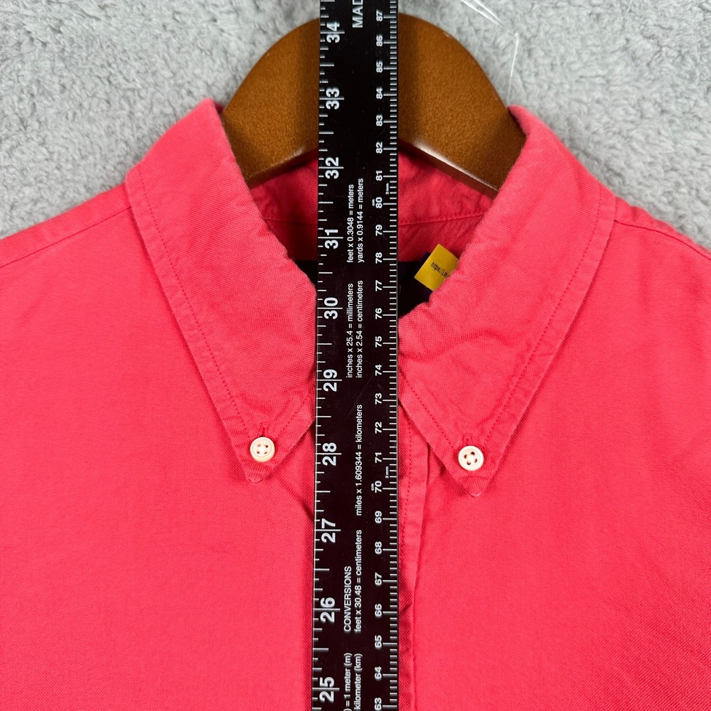 Ralph Lauren Classic Fit Shirt Mens Large Pink Long Sleeve Button Down Preppy - Picture 7 of 11